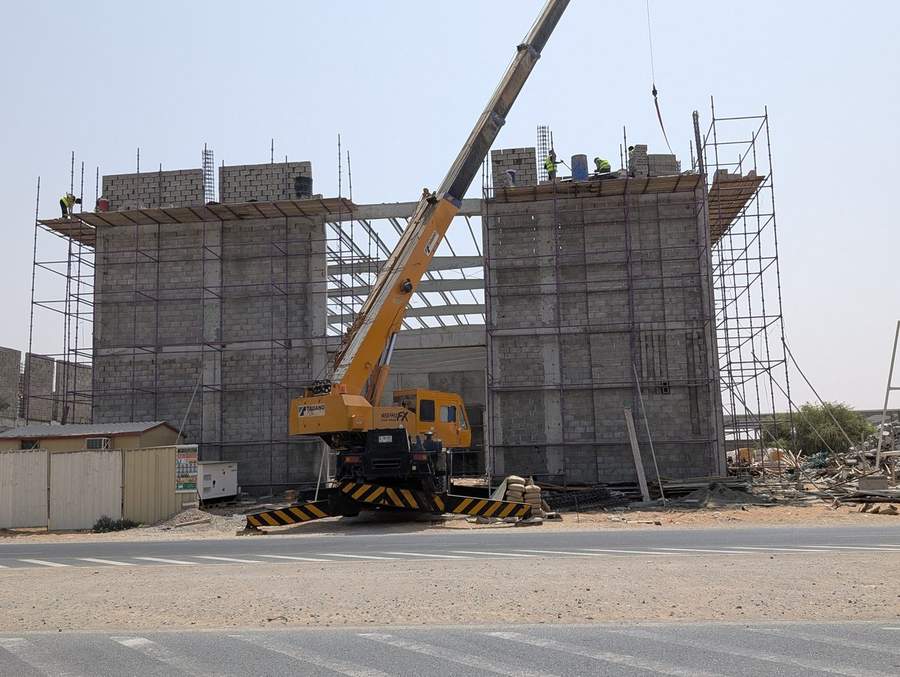 Scaffworks cuplock scaffolding on commercial building project in UAE